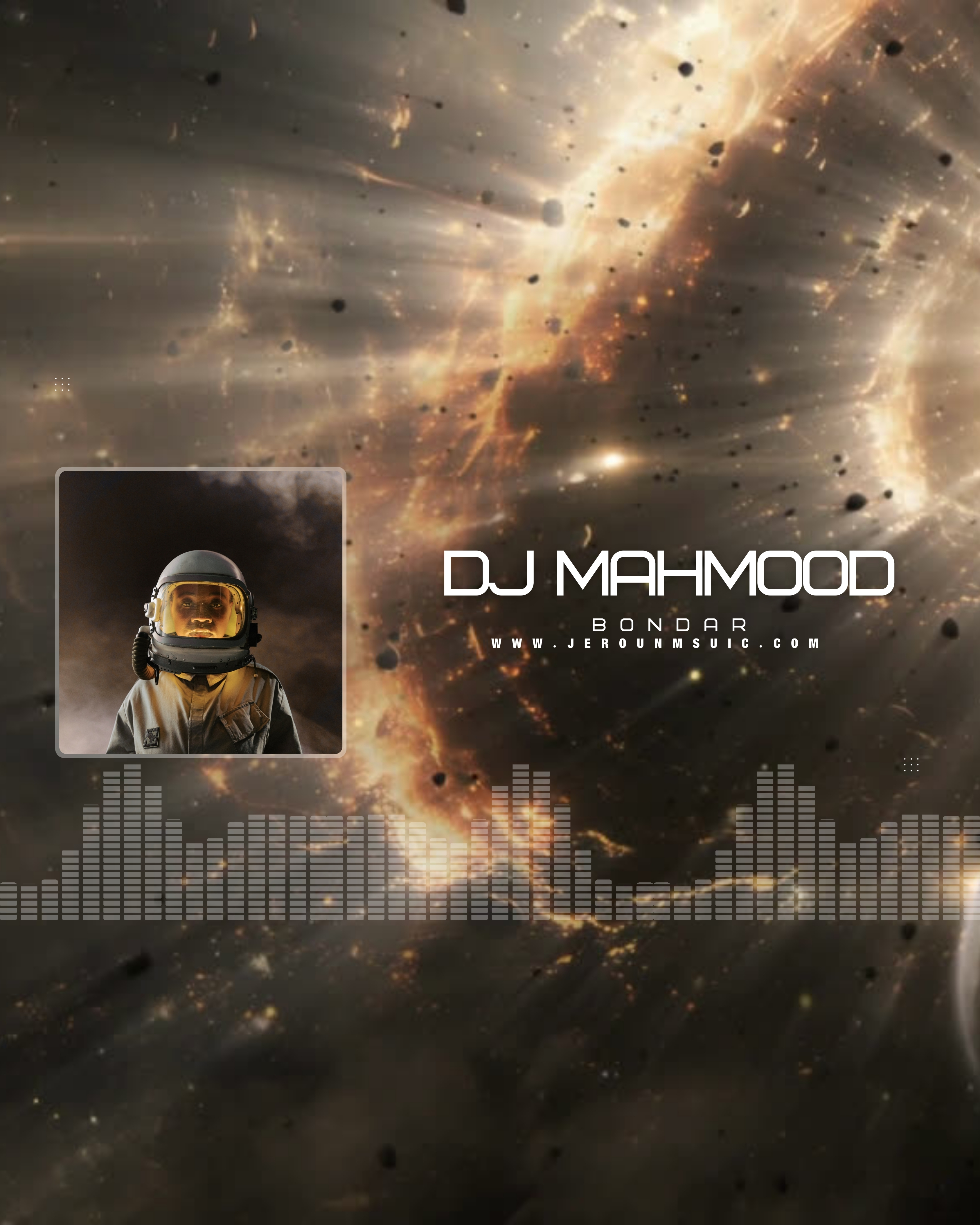 White Brown Futuristic Music Visualizer YouTube Video Instagram Post 45